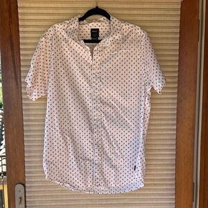 RVCA White Shirt with Red Pattern